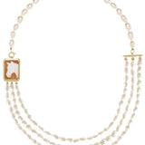 CAMEO CABALLO MULTIPERLA NECKLACE