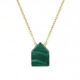 CASITA CUT MALACHITE COLLANA