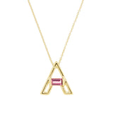 LETRA A TOURMALINE NECKLACE
