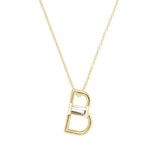 LETRA B AMETHYST NECKLACE