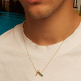 SLIDE GREEN GROUMETTE NECKLACE