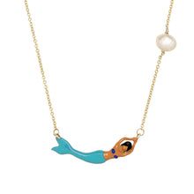 Load image into Gallery viewer, MERMAID AQUA BLUE NECKLACE
