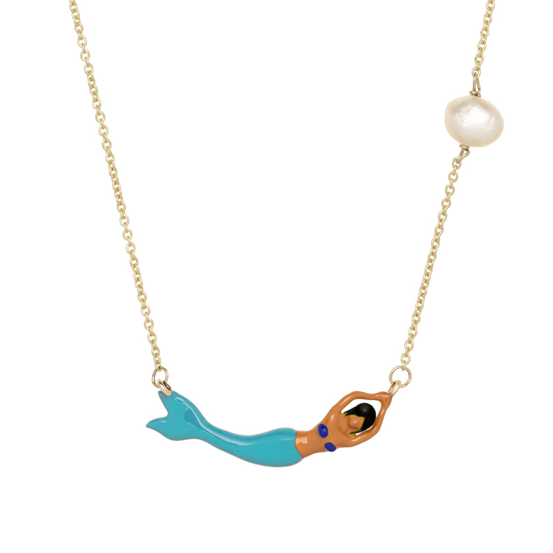 MERMAID AQUA BLUE NECKLACE