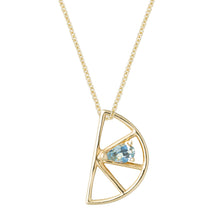 Load image into Gallery viewer, MEDIA NARANJA GOTA AQUAMARINE NECKLACE
