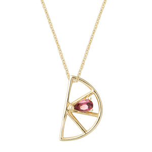 MEDIA NARANJA GOTA TOURMALINE NECKLACE