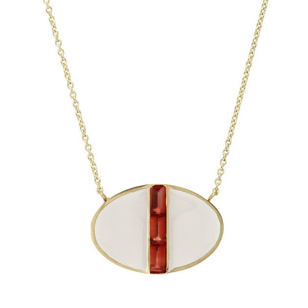 DECO LAGO GARNET NECKLACE