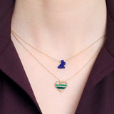 CORAZON RAYADO BRILLANTE PRISMA NECKLACE
