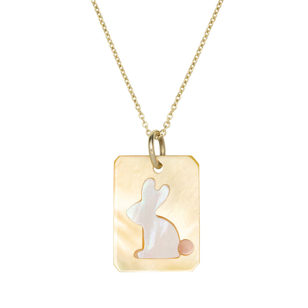 CAMEO PERLA CONEJITO COLLANA