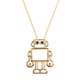 ROBOT ZAFIRO AZUL NECKLACE