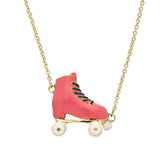 ROLLER PINK + WHITE NECKLACE