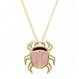 ESCARABAJO BRILLANTE PRISMA ROSA COLLANA