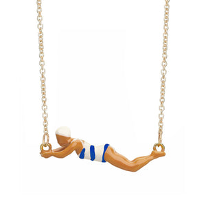 NADADORA RAYADA BLUE NECKLACE