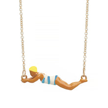 Load image into Gallery viewer, NADADORA RAYADA SKY BLUE NECKLACE
