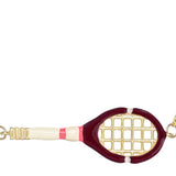 TENNIS PELOTA BURGUNDY NECKLACE