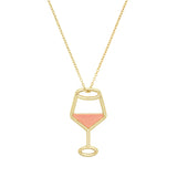 VINO ENAMEL ROSA COLLANA