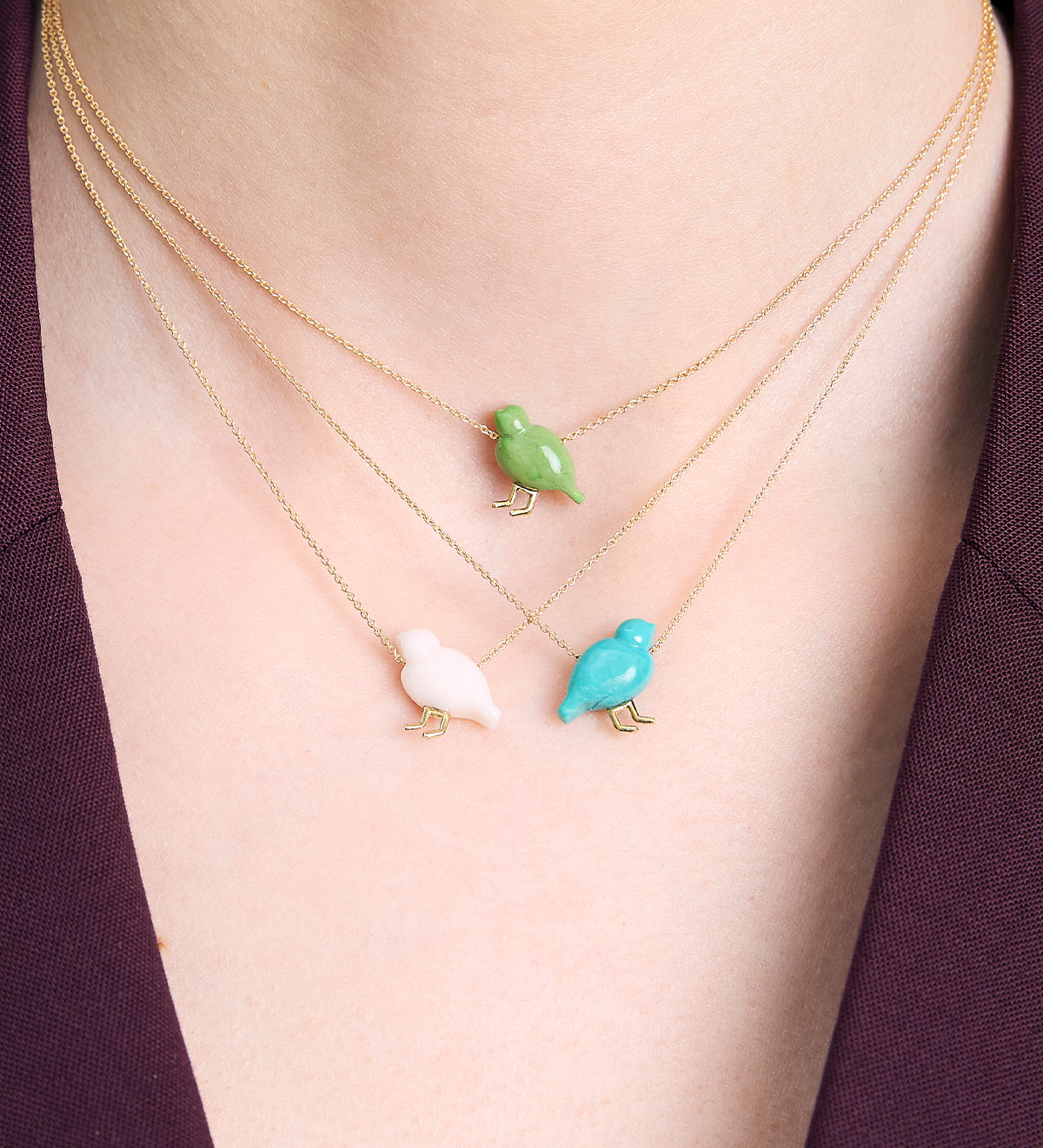 PAJARITO BIANCO COLLANA