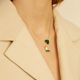 COWBOY BOOT GREEN NECKLACE