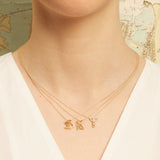 LETRA K AMETHYST NECKLACE