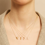 LETRA V CITRINE NECKLACE