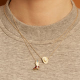 COWBOY BOOT BURGUNDY NECKLACE