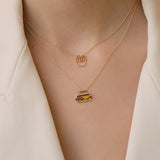 HAMBURGER ENAMEL NECKLACE