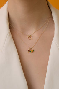 HAMBURGER ENAMEL NECKLACE