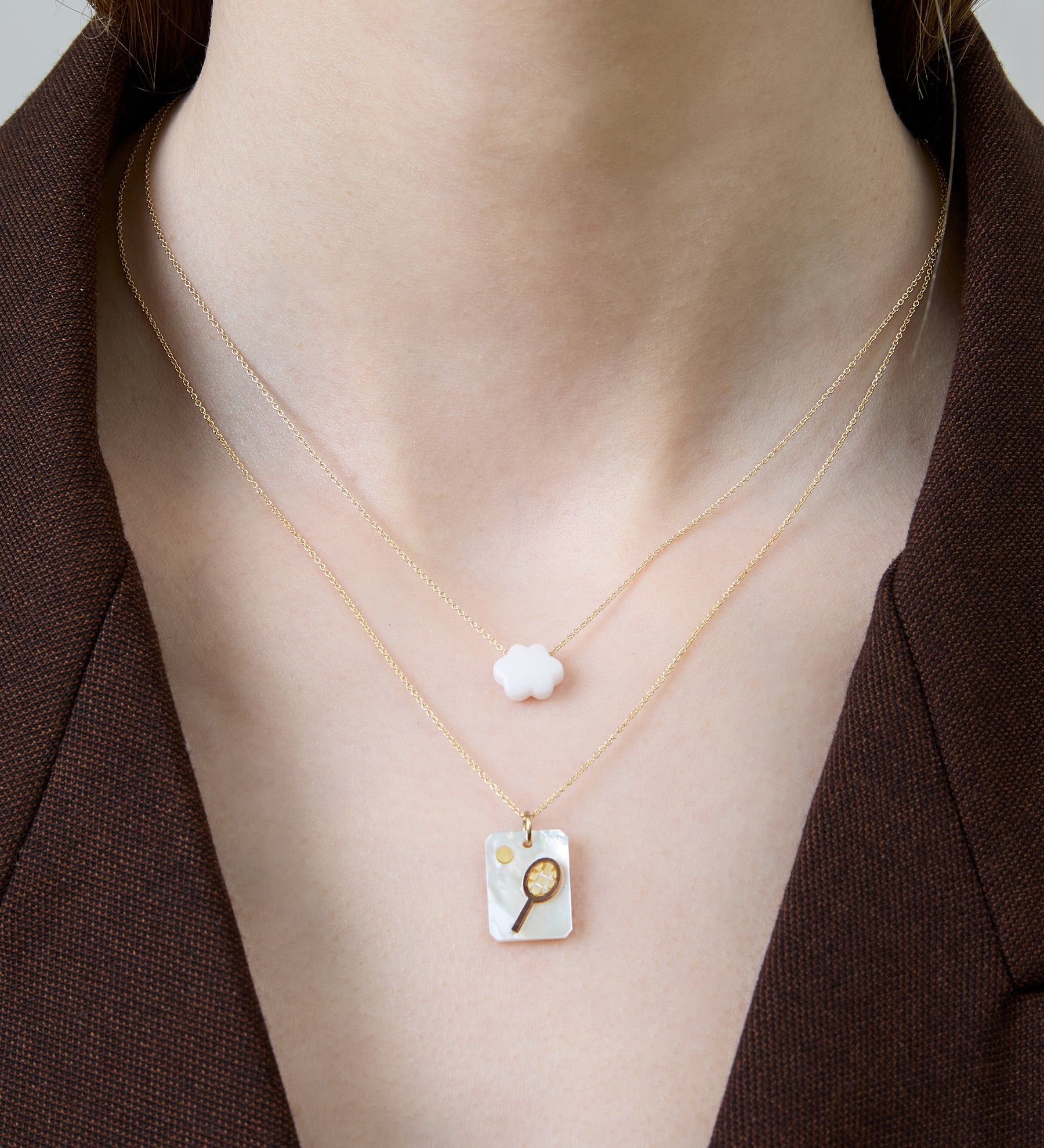 CAMEO PERLA TENNIS COLLANA
