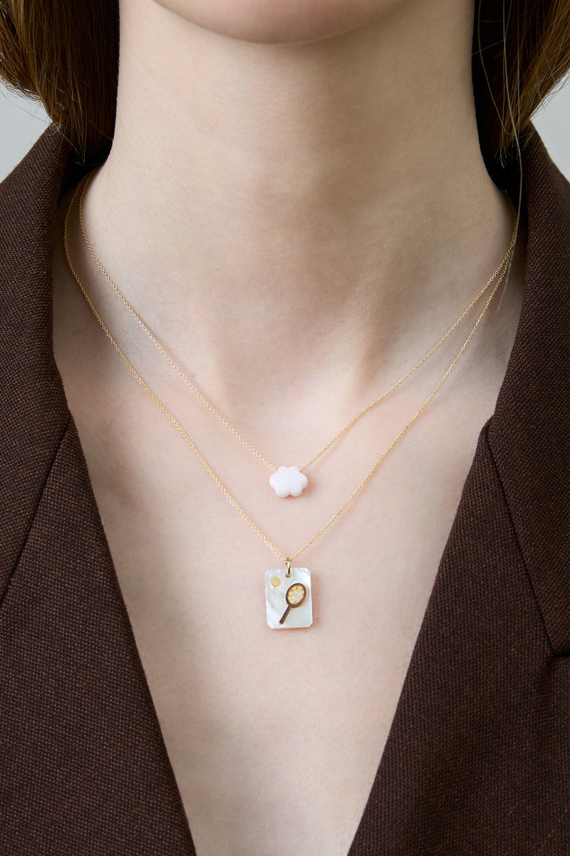 CAMEO PERLA TENNIS COLLANA