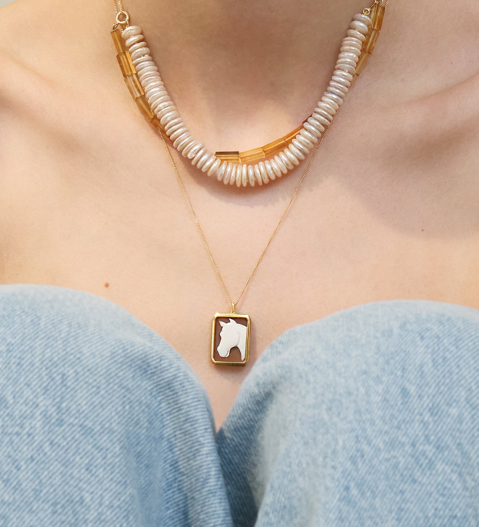 CAMEO CABALLO COLLANA