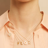LETRA L CITRINE NECKLACE
