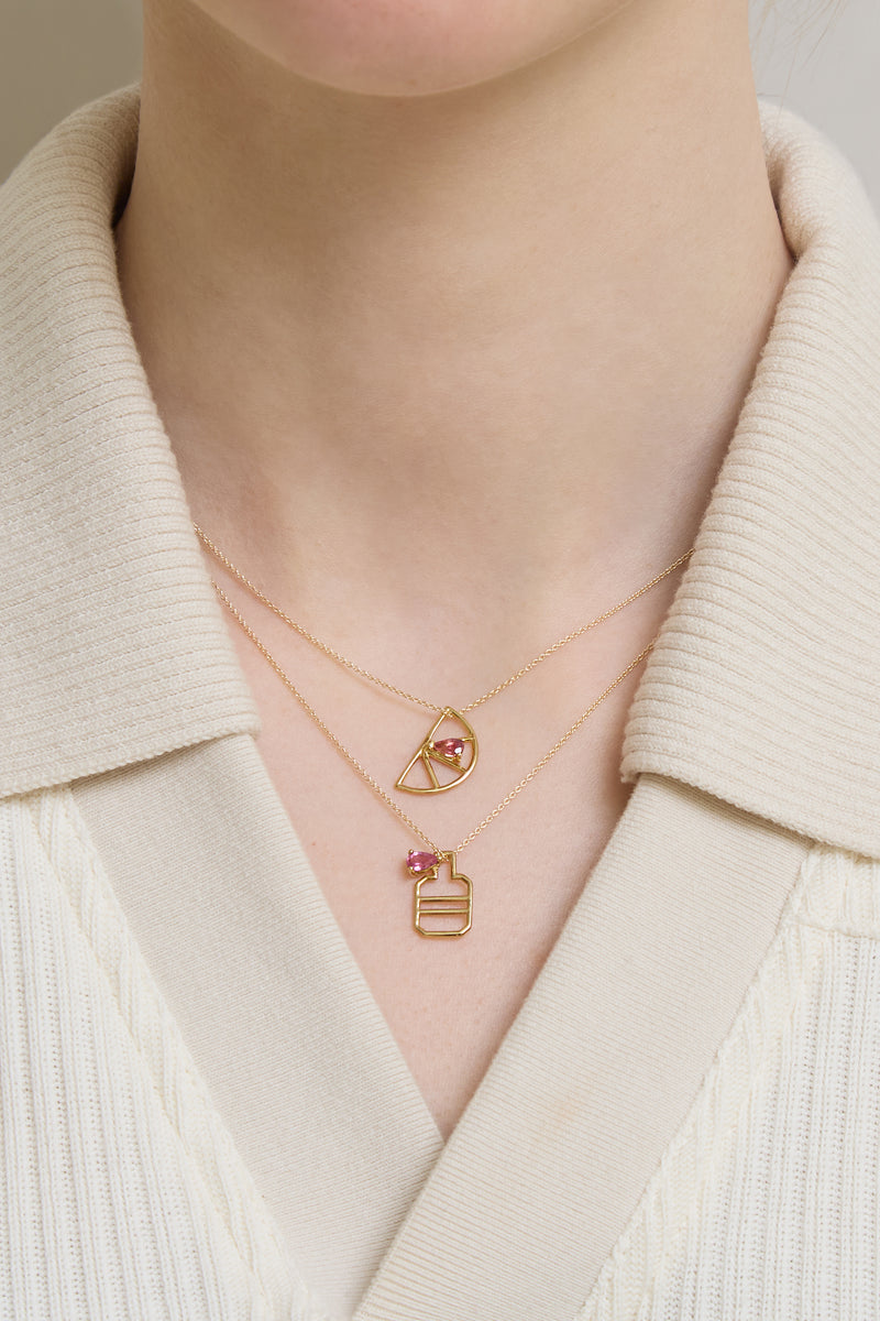 MEDIA NARANJA GOTA TOURMALINE NECKLACE
