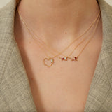 TU Y YO AQUAMARINE + GARNET NECKLACE