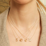 LETRA B AMETHYST NECKLACE