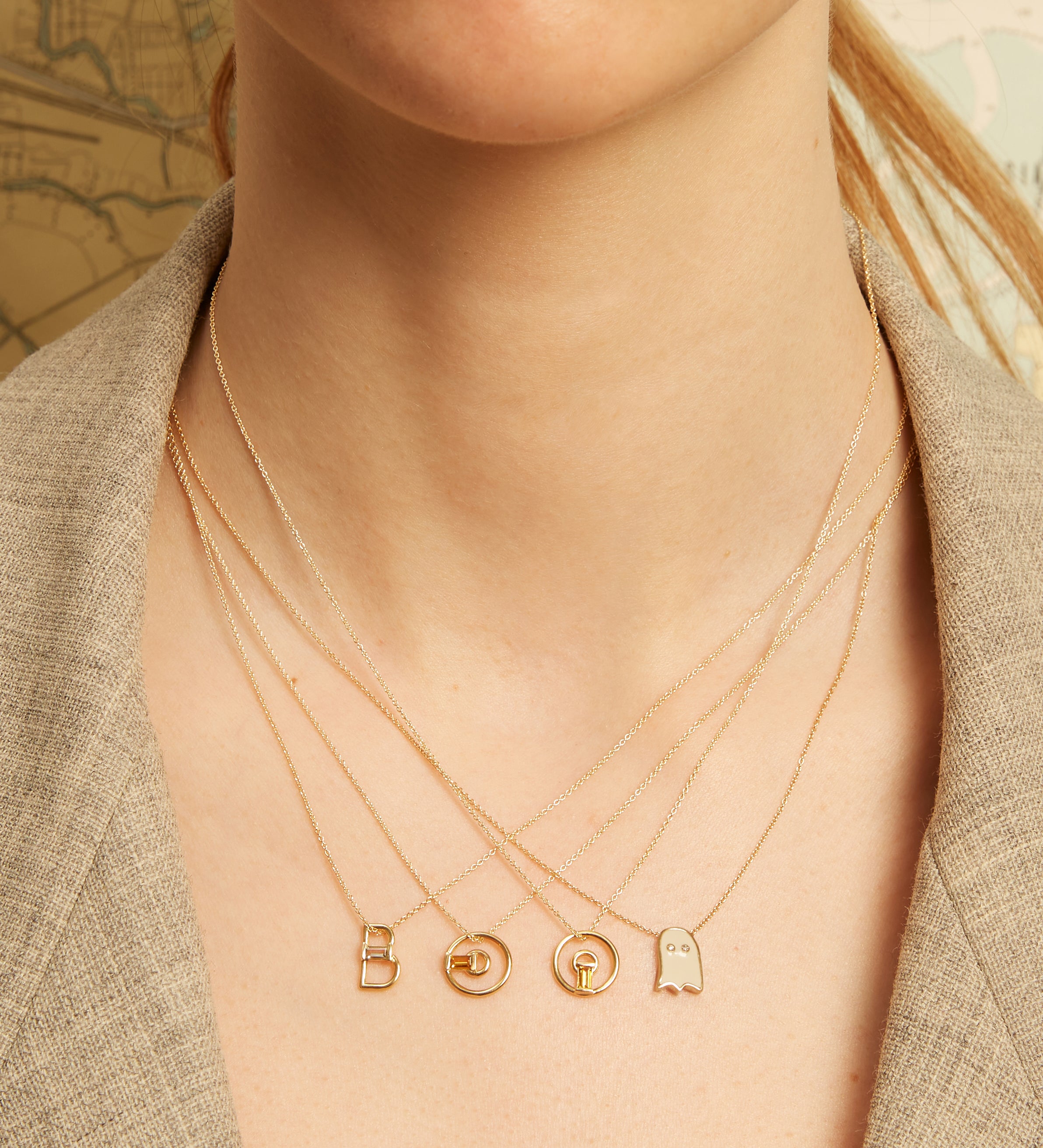 LETRA B AMETHYST NECKLACE