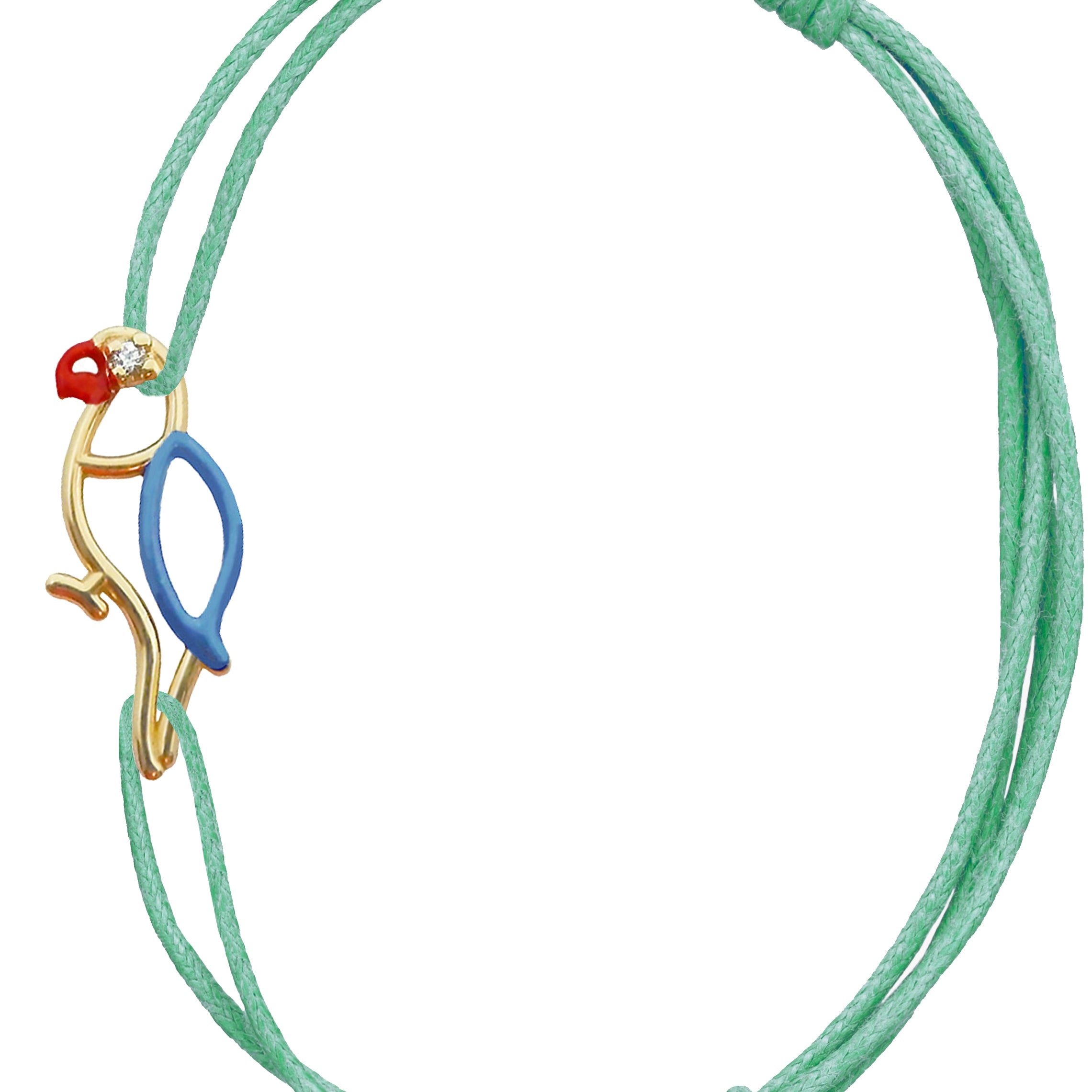 PAPAGAYO ENAMEL BRILLANTE CORD BRACELET