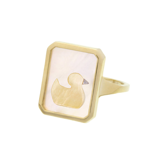 CAMEO PERLA PATITO ANELLO