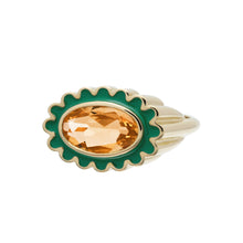 Load image into Gallery viewer, MARGARITA CITRINO GREEN RING
