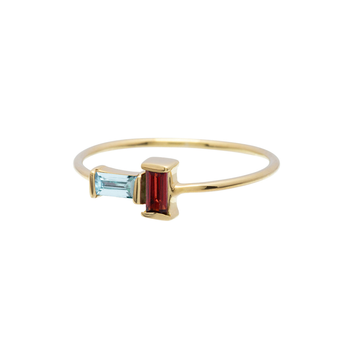 ALIITA アリーダ リング TU Y YO TU Y YO AQUAMARINE + GARNET RING 