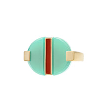 Load image into Gallery viewer, DECO EMPANADA CHRYSOPRASE RING
