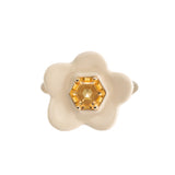 FLOWER CITRINO BIANCO ANELLO