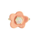 FLOWER OPAL PINK RING
