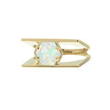 EXAGONAL OPAL RING