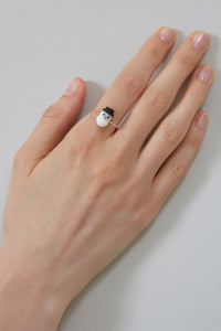 SNOWMAN WHITE RING