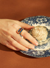 Load image into Gallery viewer, DECO CARRÉ BLUE RING
