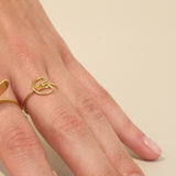 LETRA C CITRINE RING