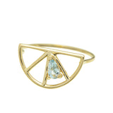 MEDIA NARANJA GOTA AQUAMARINE RING