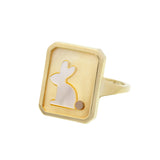 CAMEO PERLA CONEJITO ANELLO