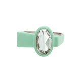TRAPECIO AMETHYST MINT RING