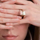 DECO CILINDRO PINK OPAL RING