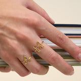 LETRA M TOURMALINE RING